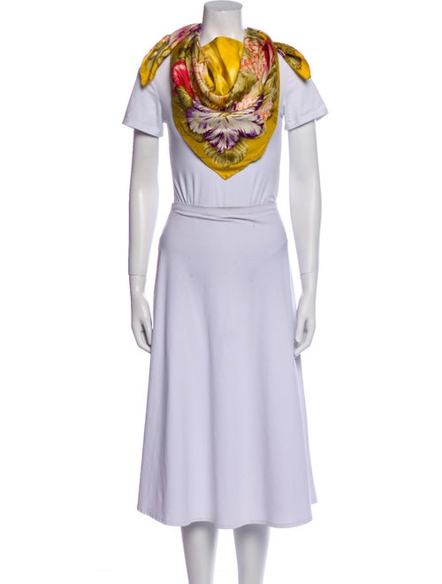 Gucci Silk Floral Print Scarf