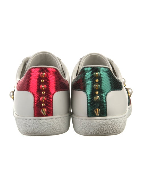 Gucci Web Accent Leather Sneakers