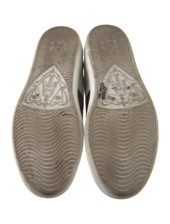 Gucci Web Accent Leather Sneakers
