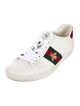 Gucci Web Accent Leather Sneakers