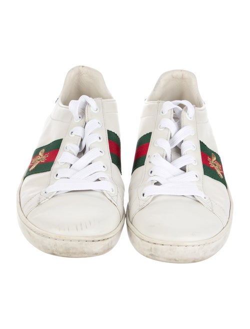 Gucci Web Accent Leather Sneakers