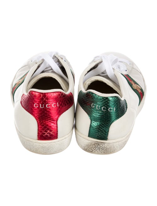 Gucci Web Accent Leather Sneakers