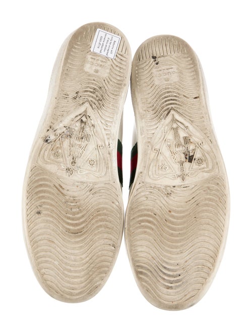 Gucci Web Accent Leather Sneakers