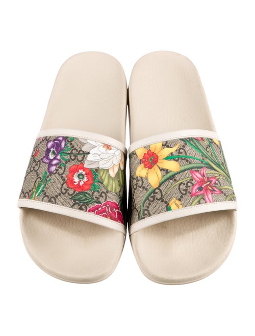 Gucci Flora Print Slides