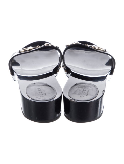 Gucci Horsebit Accent Patent Leather Slides