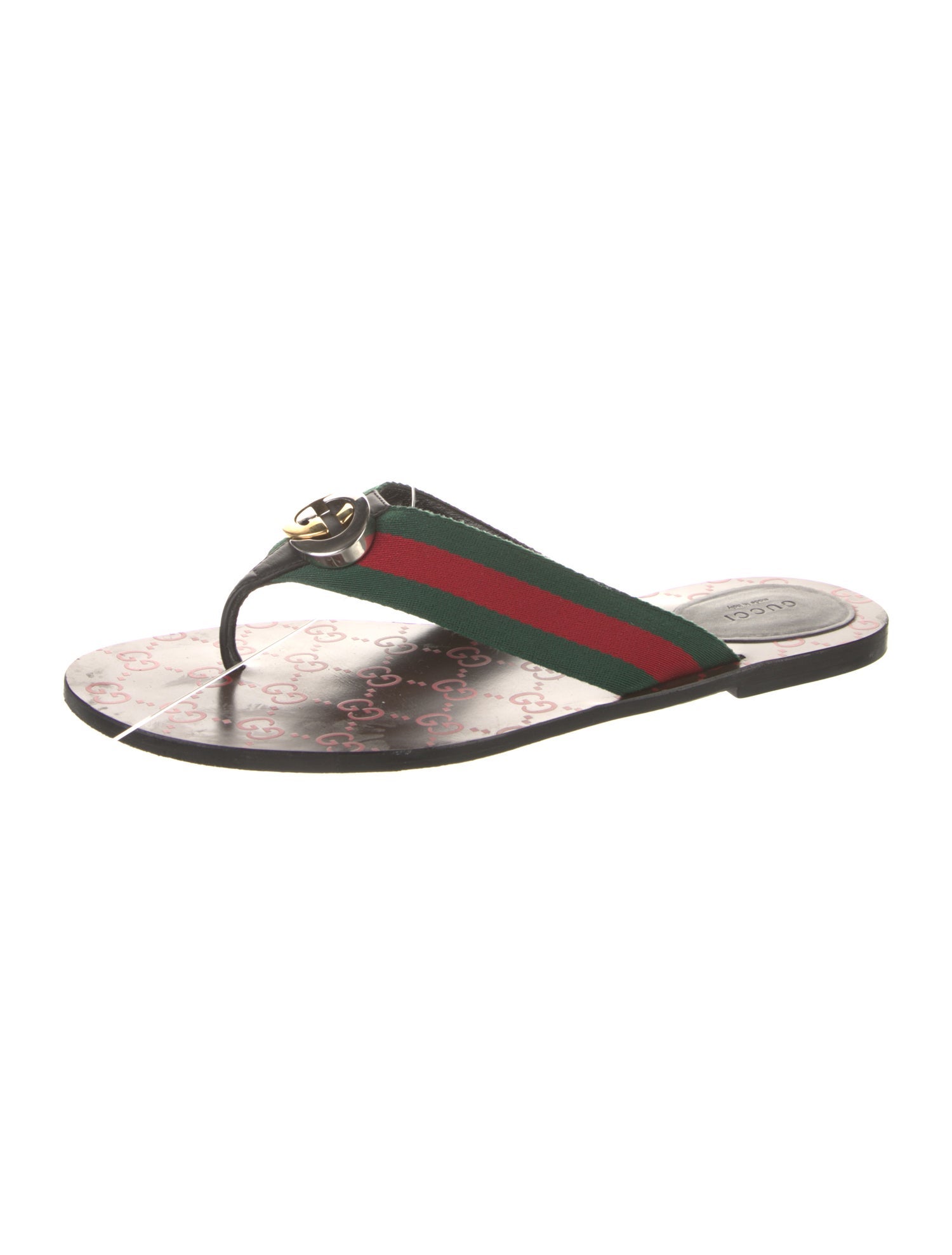 Gucci Interlocking G Logo Flip Flops