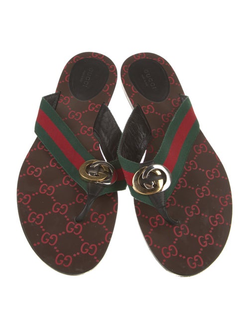 Gucci Interlocking G Logo Flip Flops