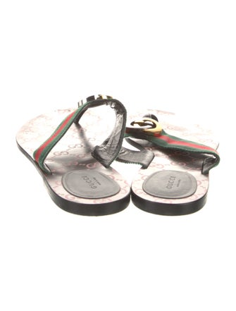 Gucci Interlocking G Logo Flip Flops