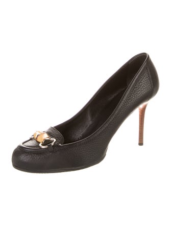 Gucci Horsebit Accent Leather Pumps