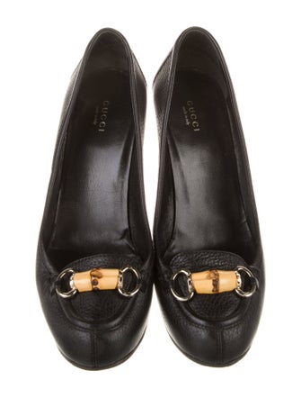 Gucci Horsebit Accent Leather Pumps