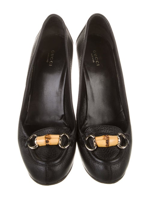 Gucci Horsebit Accent Leather Pumps