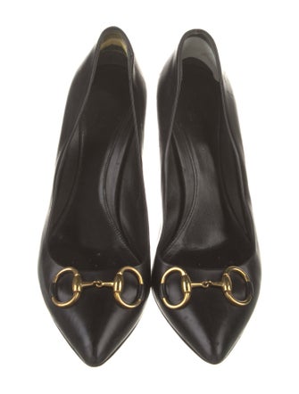 Gucci Horsebit Accent Leather Pumps