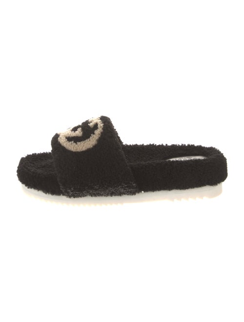 Gucci Interlocking G Logo Shearling Slides
