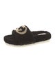 Gucci Interlocking G Logo Shearling Slides