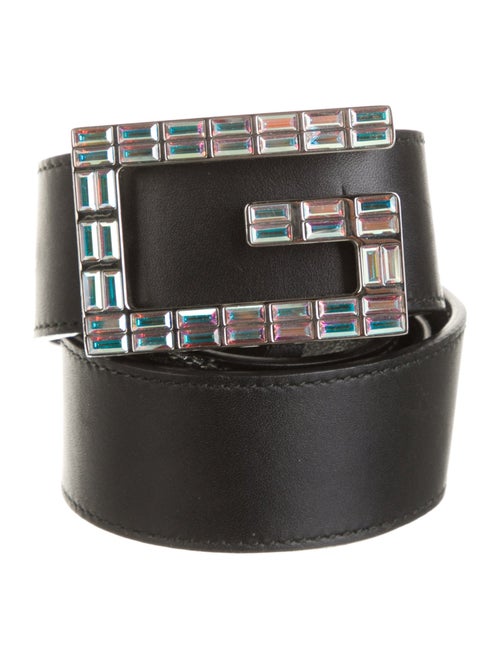 Gucci Leather Crystal Embellishments Belt