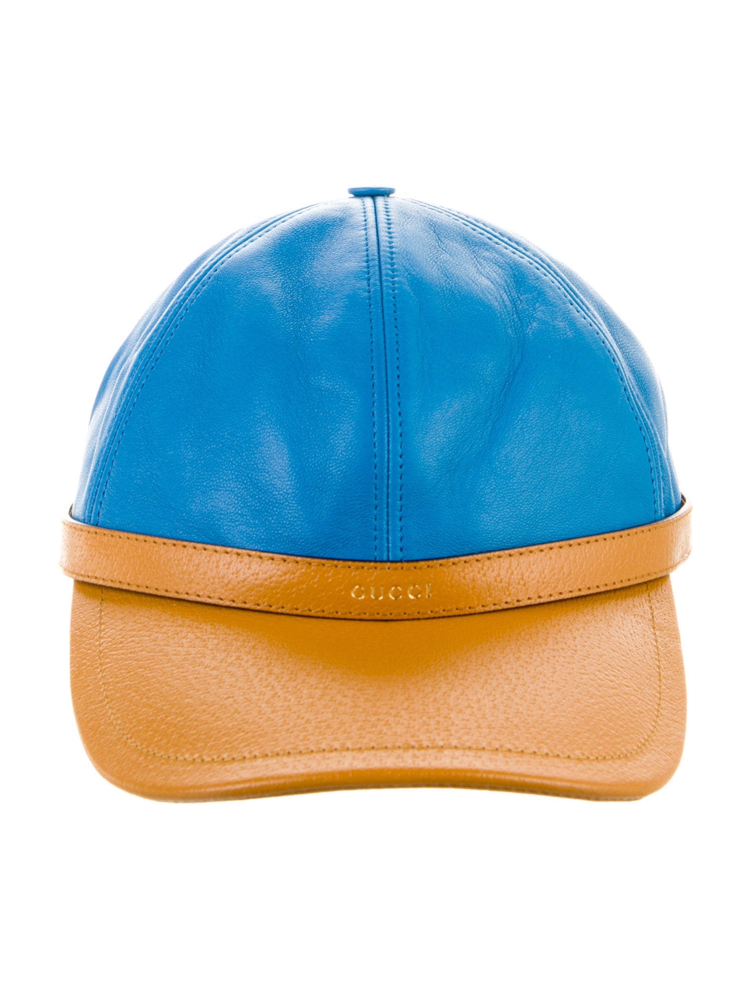 Gucci Logo Leather Baseball Hat w/Tags