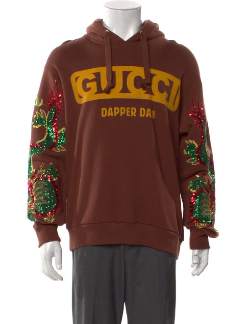 Gucci X Dapper Dan Graphic Print Crew Neck Hoodie