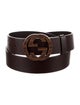 Gucci Interlocking G Logo Leather Waist Belt
