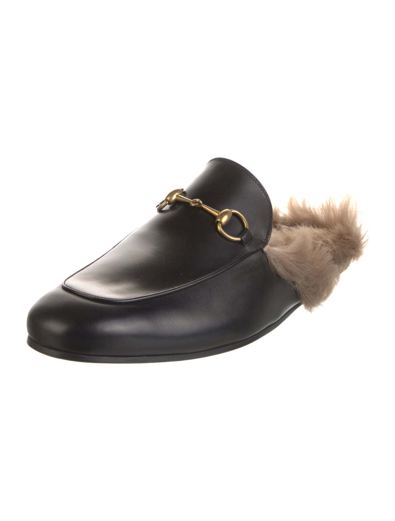 Gucci Horsebit Accent Leather Slippers w/ Tags
