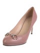 Gucci Horsebit Accent Leather Pumps