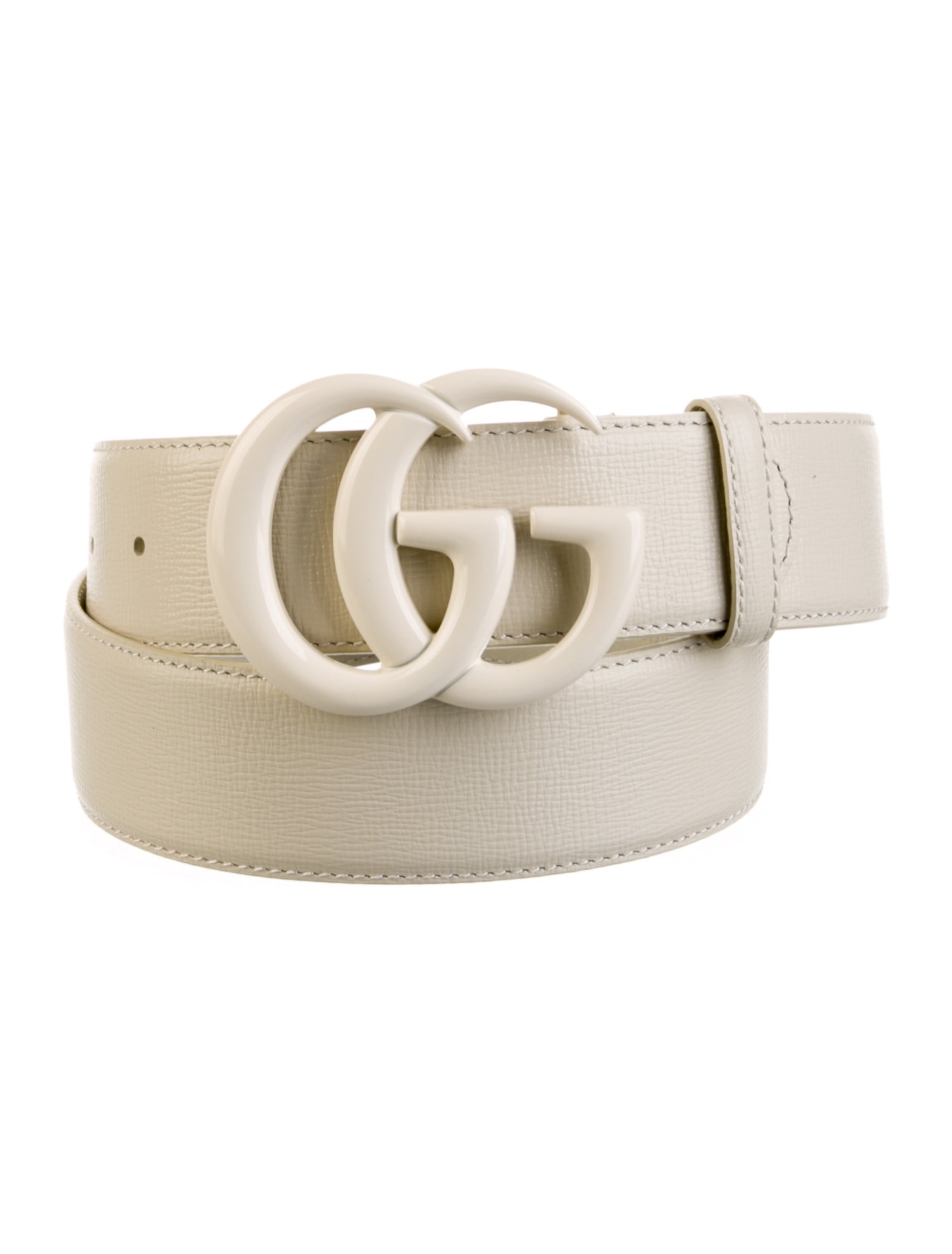 Gucci Double G Logo Leather Belt