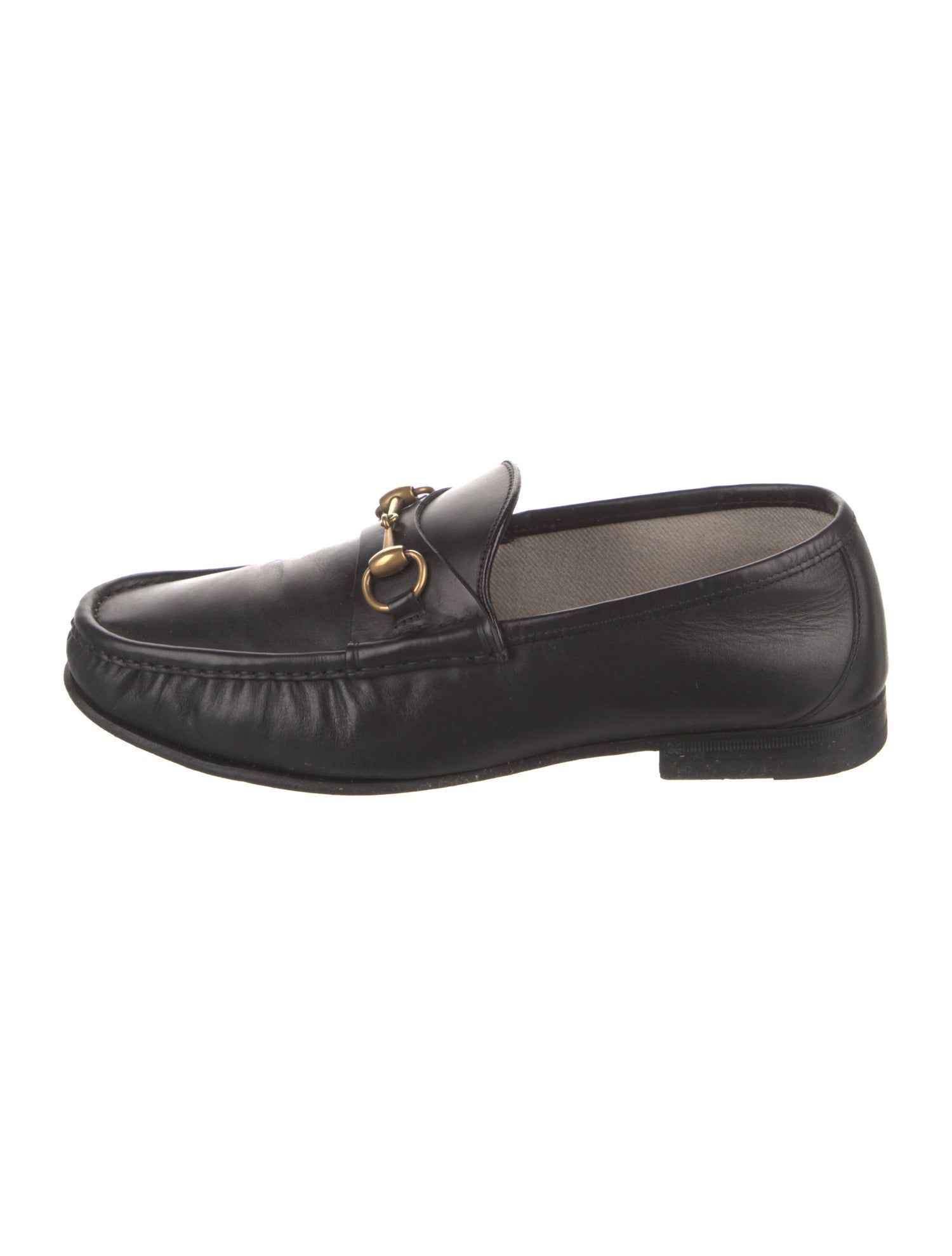 Gucci Horsebit Accent Leather Dress Loafers