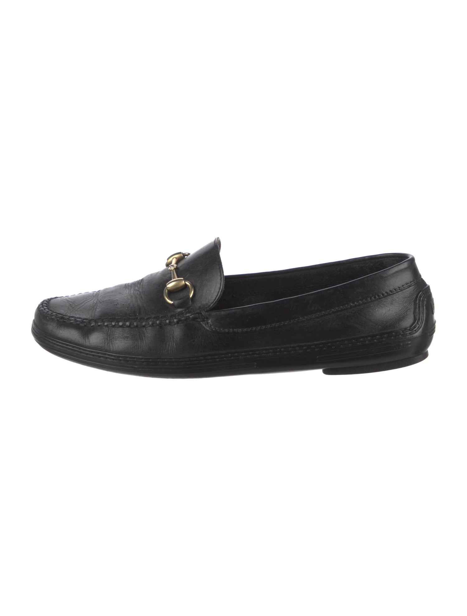Gucci Horsebit Accent Leather Dress Loafers