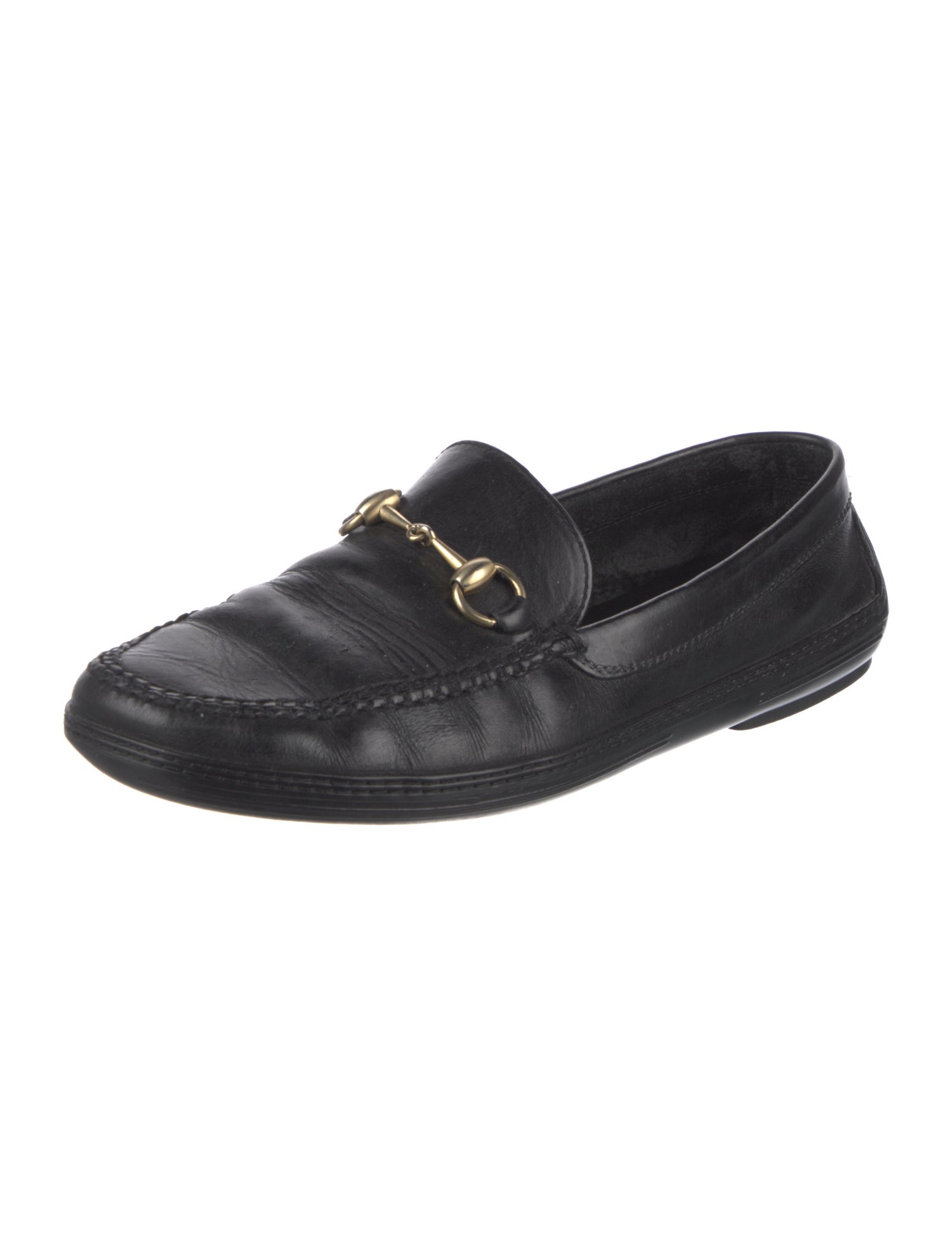 Gucci Horsebit Accent Leather Dress Loafers
