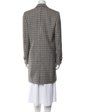 Gucci Wool Plaid Print Coat