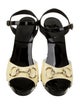 Gucci Patent Leather Colorblock Pattern Sandals
