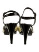 Gucci Patent Leather Colorblock Pattern Sandals