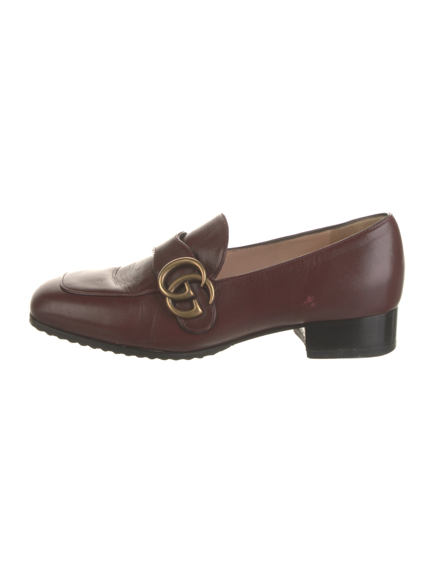 Gucci Double G Logo Leather Loafers