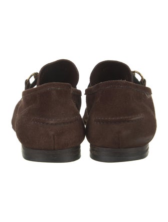Gucci Web Accent Suede Loafers