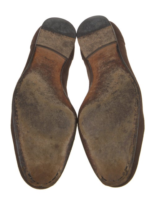 Gucci Web Accent Suede Loafers