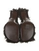 Gucci Horsebit Accent Faux Fur Sandals