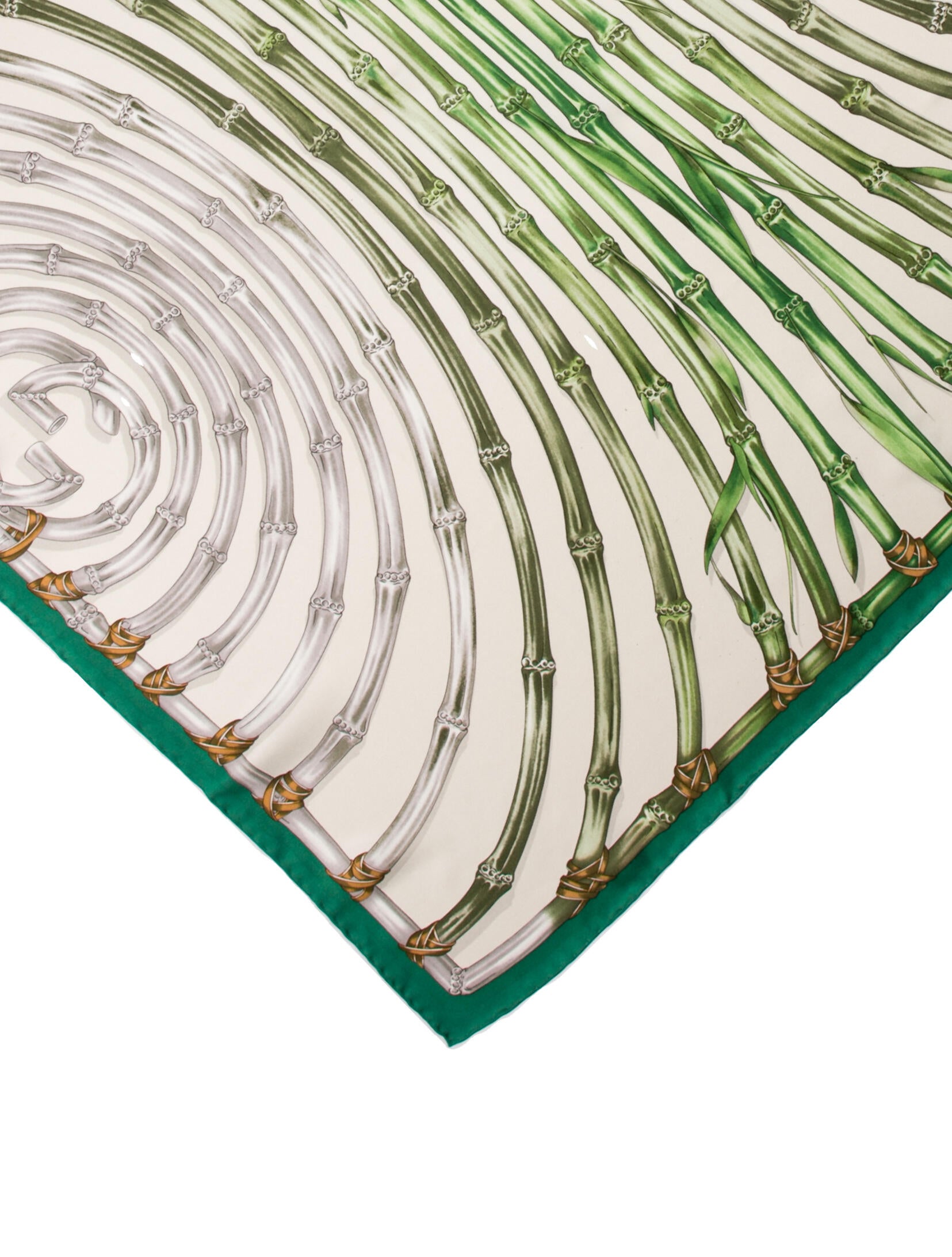 Gucci Silk Bamboo Accent Scarf w/ Tags