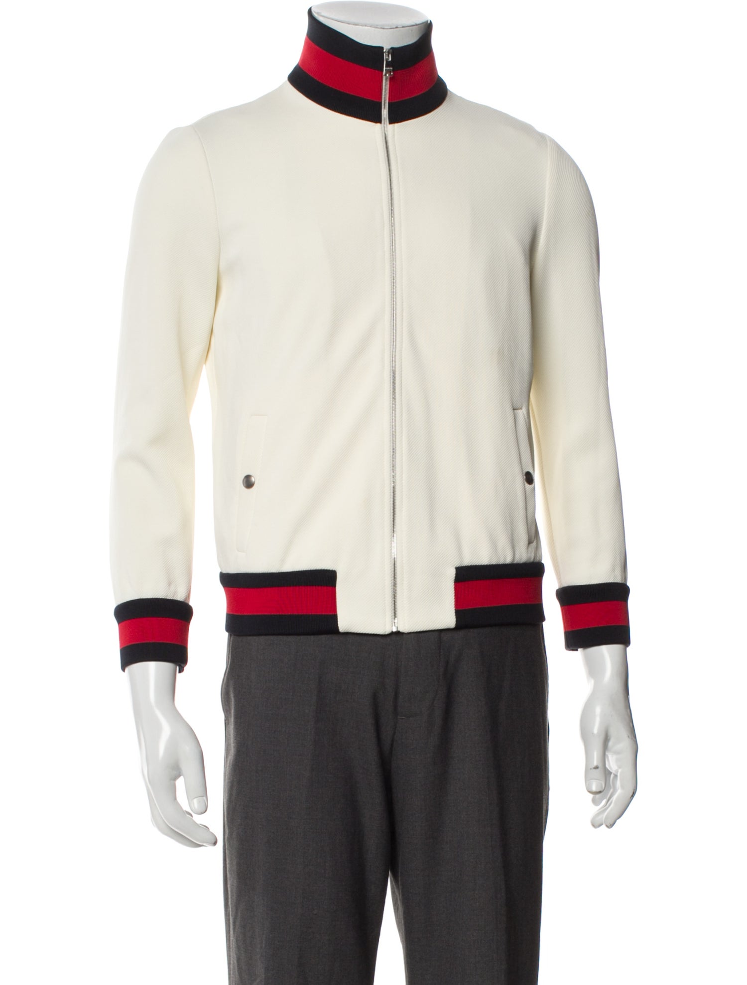 Gucci Web Accent Striped Bomber Jacket