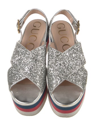 Gucci Glitter Slingback Sandals