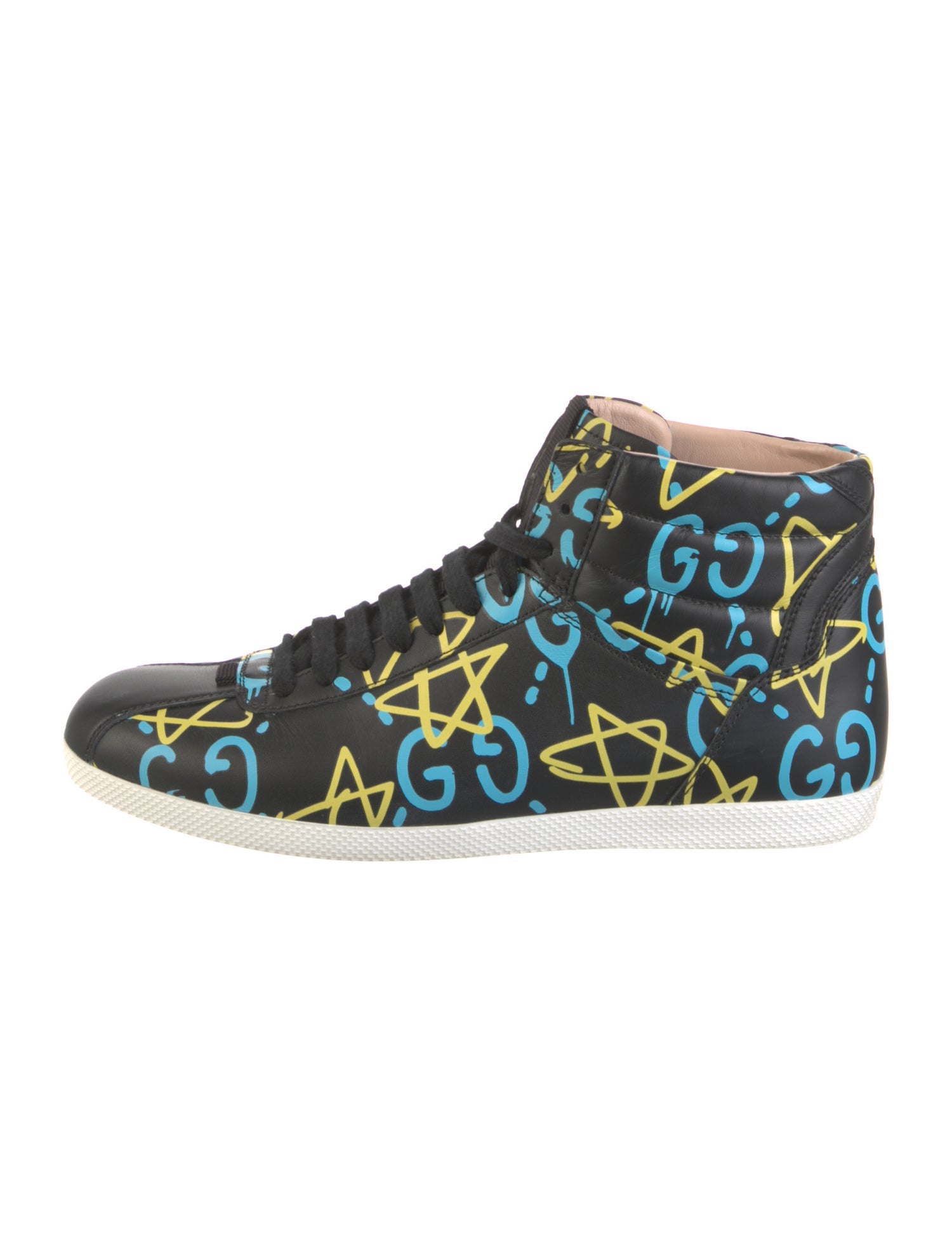 Gucci GG Graffiti Leather Sneakers