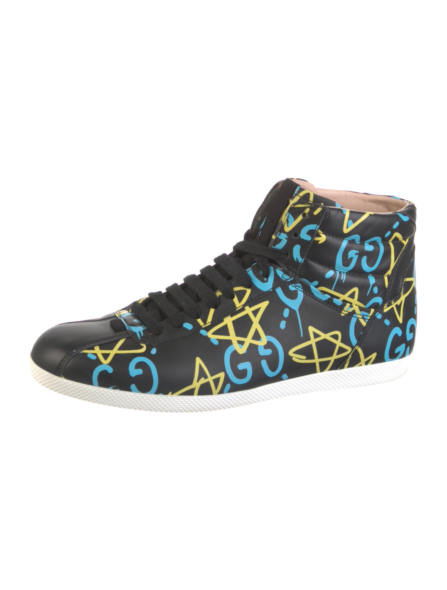 Gucci GG Graffiti Leather Sneakers
