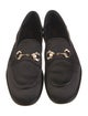 Gucci Horsebit Accent Satin Loafers