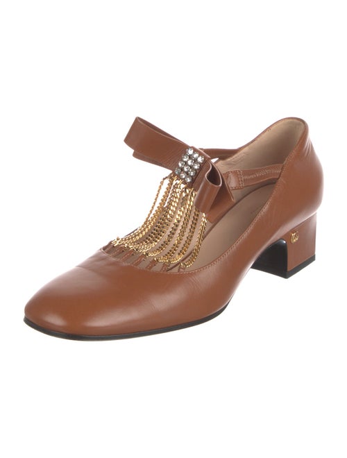 Gucci Double G Logo Leather Pumps