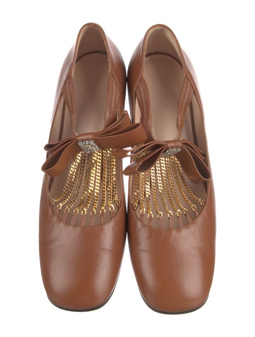 Gucci Double G Logo Leather Pumps