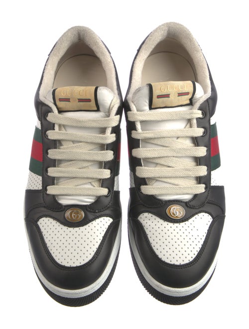 Gucci Web Accent Leather Sneakers