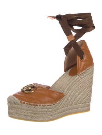 Gucci Quilted Pattern Leather D'Orsay Pumps