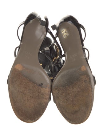 Gucci Horsebit Accent Patent Leather Gladiator Sandals