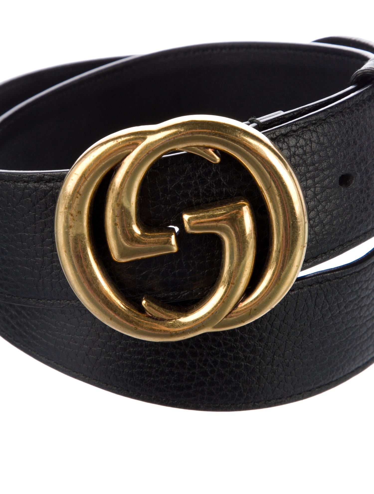 Gucci Interlocking G Logo Leather Belt