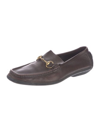 Gucci Horsebit Accent Leather Loafers