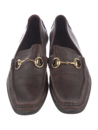 Gucci Horsebit Accent Leather Loafers
