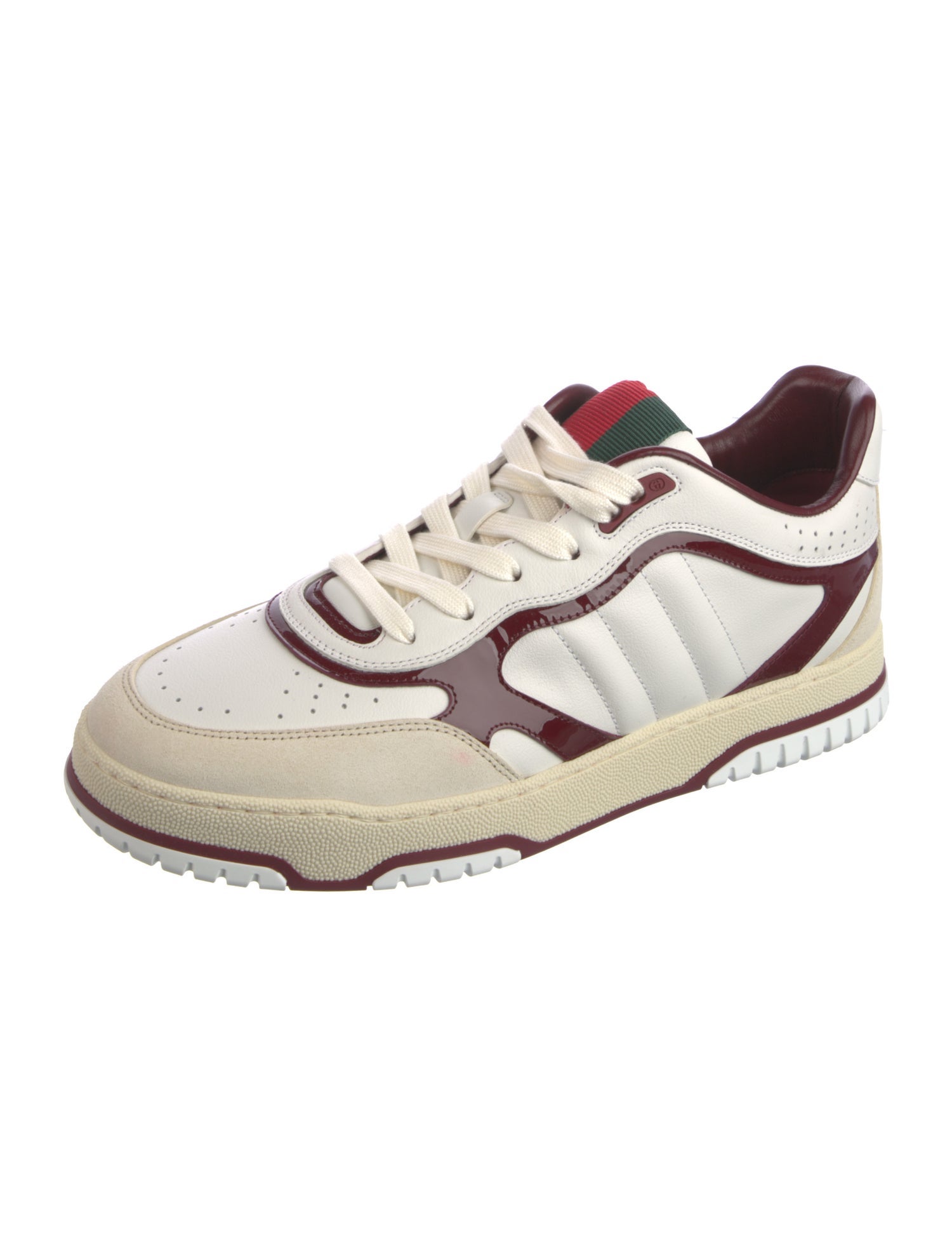 Gucci Web Accent Leather Sneakers